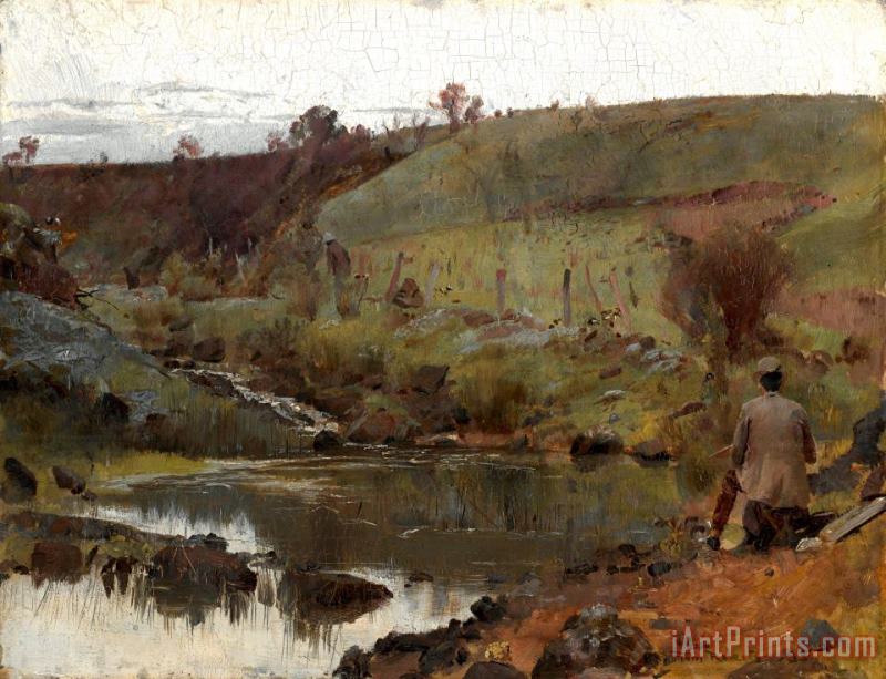 Tom Roberts A Quiet Day on Darebin Creek Art Painting