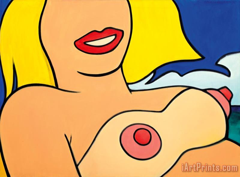 32 Year Old on The Beach, 1997 painting - Tom Wesselmann 32 Year Old on The Beach, 1997 Art Print