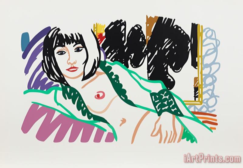Monica in Robe with Motherwell, 1994 painting - Tom Wesselmann Monica in Robe with Motherwell, 1994 Art Print
