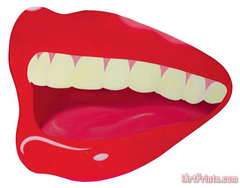 Mouth #8, 1966 painting - Tom Wesselmann Mouth #8, 1966 Art Print