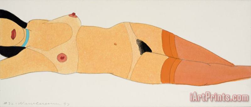 Reclining Nude (variable Edition) No.32, 1997 painting - Tom Wesselmann Reclining Nude (variable Edition) No.32, 1997 Art Print