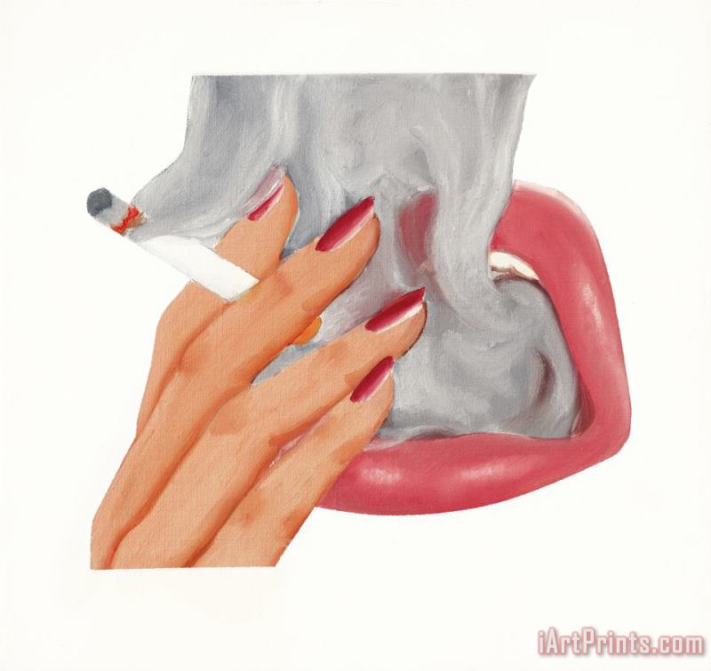 Smoker Study, 1972 painting - Tom Wesselmann Smoker Study, 1972 Art Print