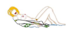 Tom Wesselmann Steel Drawing Edition Monica Laying Down on a Robe, 1990