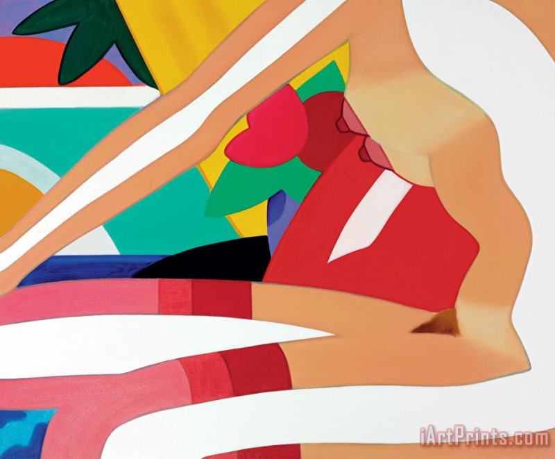 Sunset Nude with Red Stockings, 2003 painting - Tom Wesselmann Sunset Nude with Red Stockings, 2003 Art Print