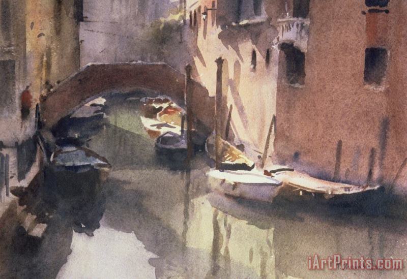 A Quiet Canal in Venice painting - Trevor Chamberlain A Quiet Canal in Venice Art Print