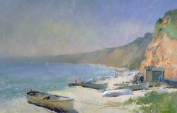 Trevor Chamberlain Shimmering Beach - Budleigh Salterton