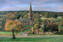 Trevor Neal Edensor - Chatsworth Park - Derbyshire painting