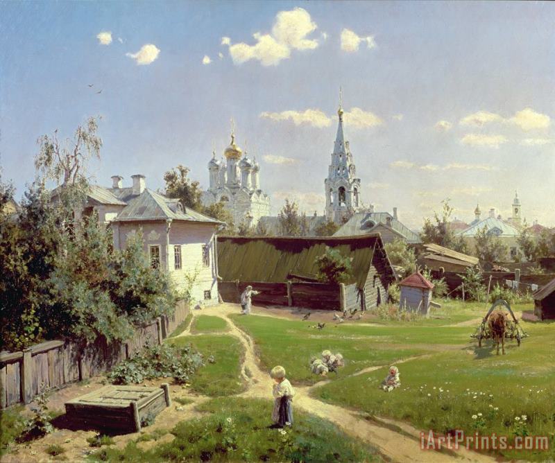 Vasilij Dmitrievich Polenov A Small Yard in Moscow Art Print