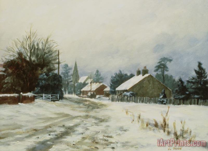 Higham Winter 86 painting - Vic Trevett Higham Winter 86 Art Print