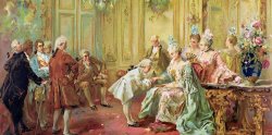 Vicente de Parades The presentation of the young Mozart to Mme de Pompadour at Versailles