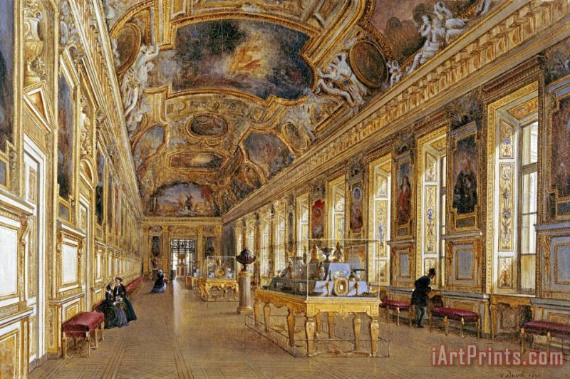 Victor Duval The Interior of The Louvre Art Painting