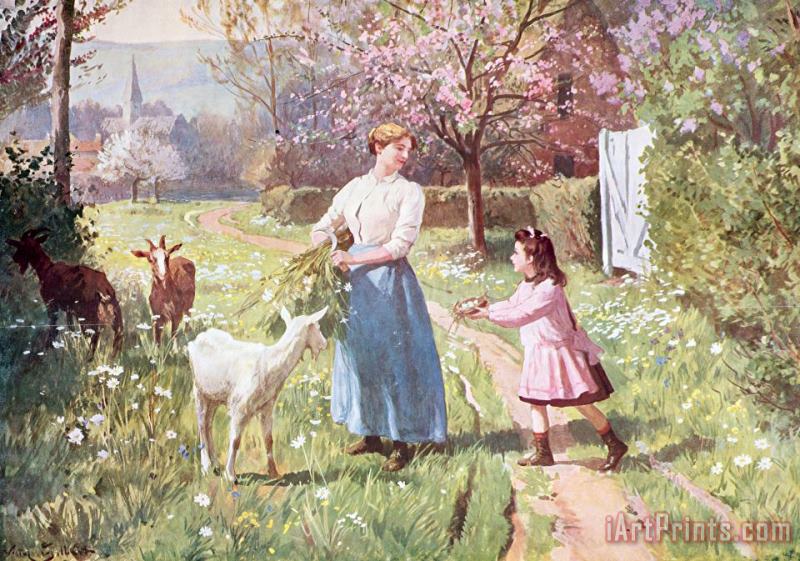 Victor Gabriel Gilbert Easter Eggs in the Country Art Painting