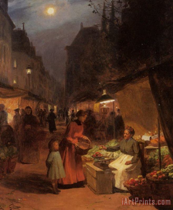 Victor Gabriel Gilbert The Fruit Seller Art Painting