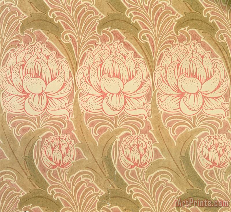 Wallpaper Design painting - Victorian Voysey Wallpaper Design Art Print