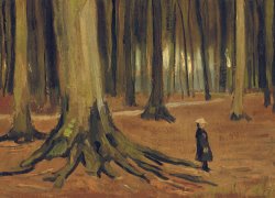 Vincent van Gogh A Girl in a Wood painting