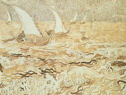 Vincent van Gogh Fishing Boats At Saintes Maries De La Mer painting