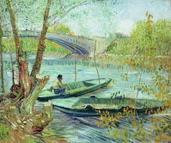 Vincent Van Gogh Fishing in the Spring painting