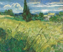 Vincent van Gogh Green Field painting