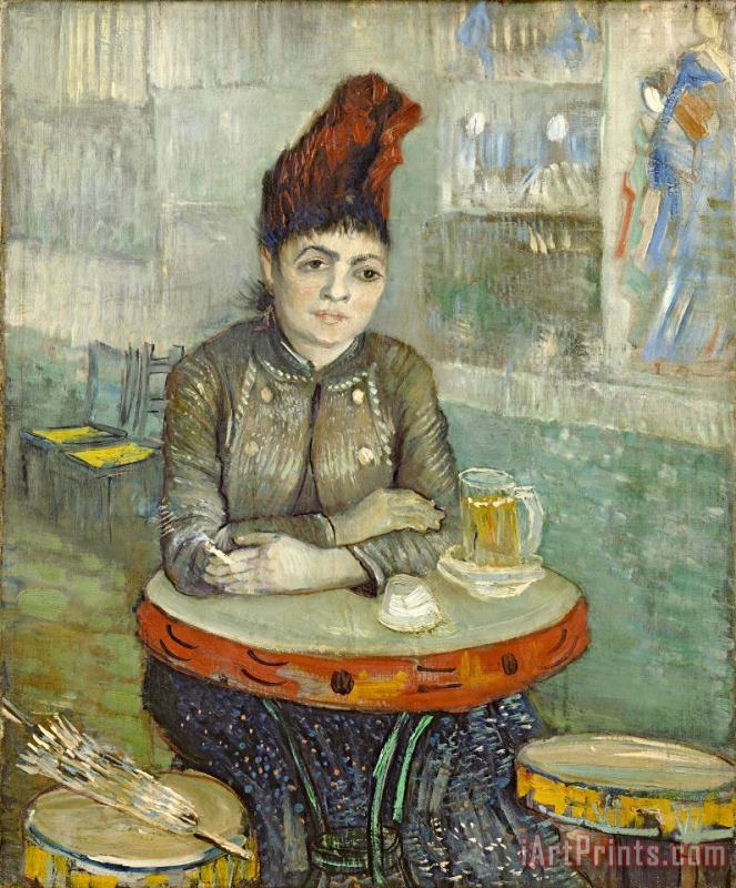 Vincent van Gogh In The Cafe Agostina Segatori In Le Tambourin Art Print