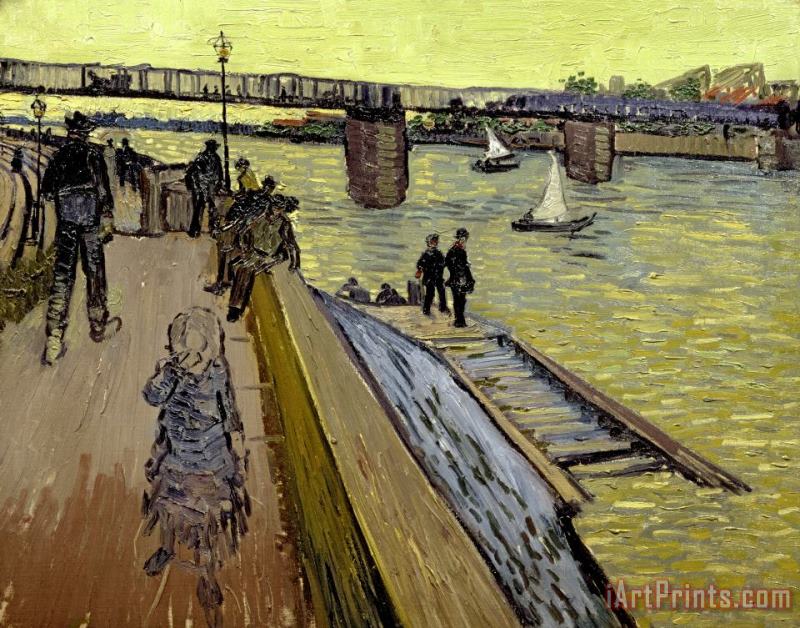 Le Pont de Trinquetaille in Arles painting - Vincent Van Gogh Le Pont de Trinquetaille in Arles Art Print