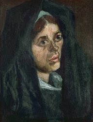 Vincent van Gogh Peasant With Moss Green Shawl painting