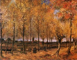 Vincent van Gogh Poplar Avenue at Nuenen painting
