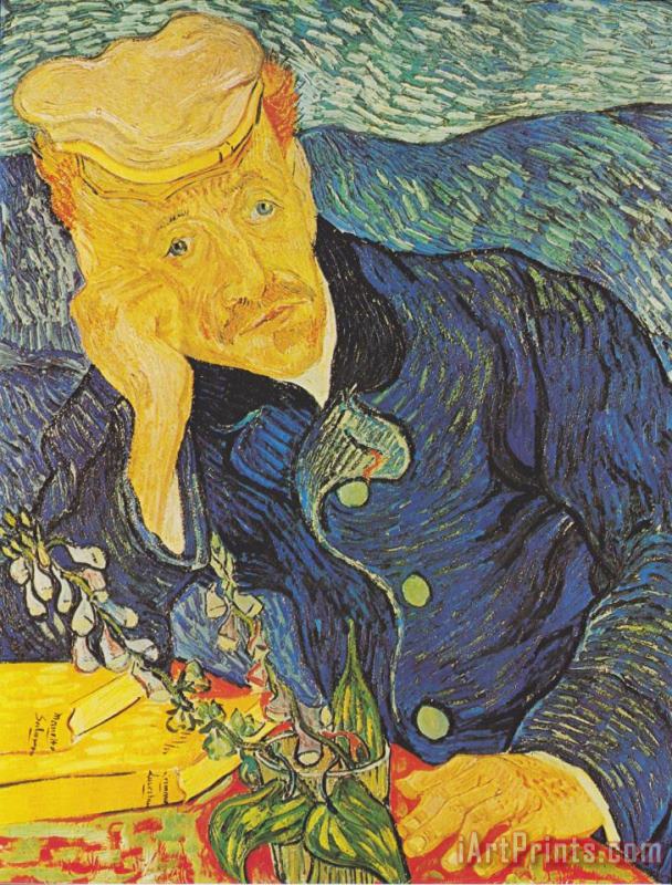 Portrait of Doctor Gachet painting - Vincent van Gogh Portrait of Doctor Gachet Art Print