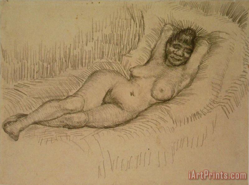 Reclining Female Nude painting - Vincent van Gogh Reclining Female Nude Art Print