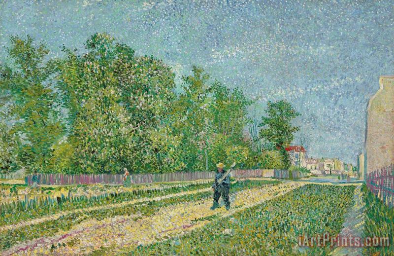 Vincent van Gogh Road On The Edge Of Paris Art Painting