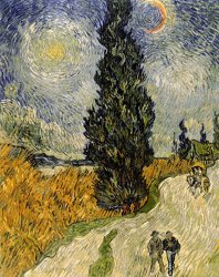 Vincent Van Gogh Road with Cypresses