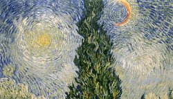 Vincent van Gogh Road With Cypresses painting