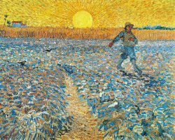 Vincent van Gogh Sower at Sunset painting