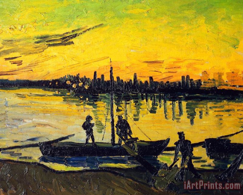 Vincent van Gogh Stevedores In Arles Art Painting