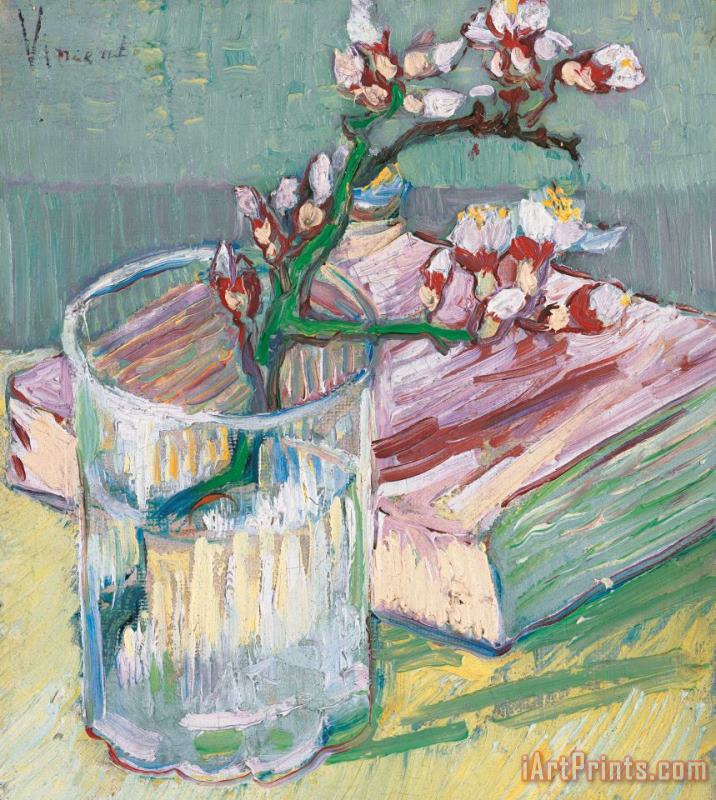 Still Life A Flowering Almond Branch painting - Vincent van Gogh Still Life A Flowering Almond Branch Art Print
