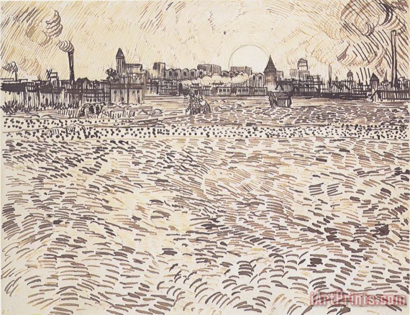 Vincent van Gogh Summer Evening Drawing Art Print