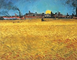 Vincent van Gogh Summer Evening Wheat Field At Sunset painting