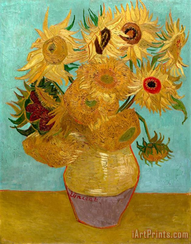 Sunflowers painting - Vincent van Gogh Sunflowers Art Print