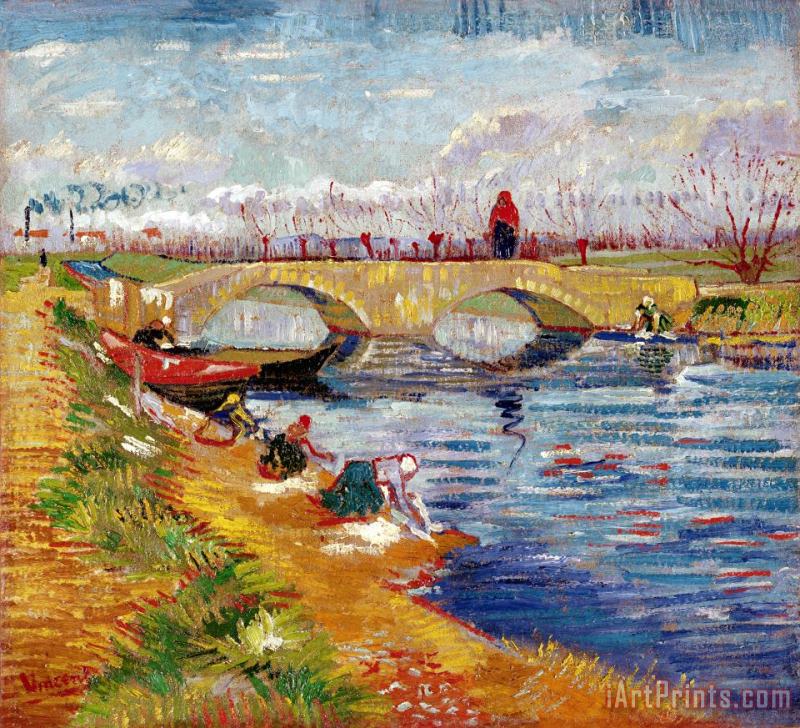 Vincent van Gogh The Gleize Bridge over the Vigneyret Canal Art Painting