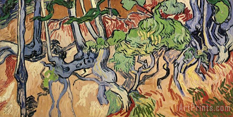 Vincent van Gogh Tree Roots Art Print