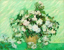Vincent van Gogh Vase with Roses painting