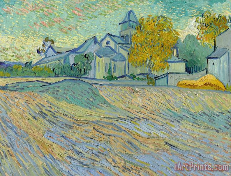 View of the Asylum and Chapel at Saint Remy painting - Vincent van Gogh View of the Asylum and Chapel at Saint Remy Art Print