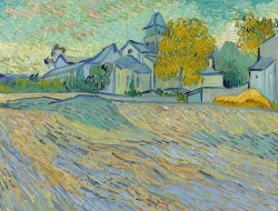 Vincent van Gogh View of the Asylum and Chapel at Saint Remy painting