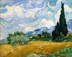 Vincent van Gogh Wheat Field with Cypresses painting