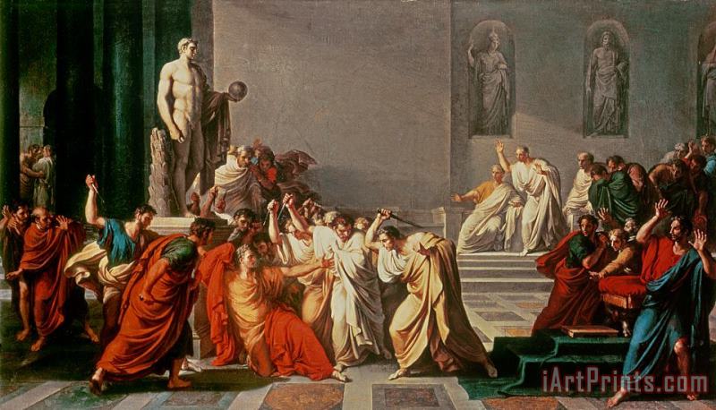 Death of Julius Caesar painting - Vincenzo Camuccini Death of Julius Caesar Art Print