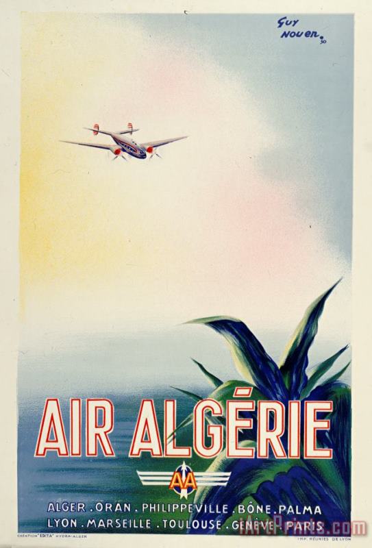 Air Algerie painting - Vintage Images Air Algerie Art Print
