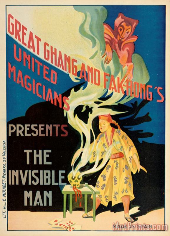 Vintage Images The Invisible Man Art Painting