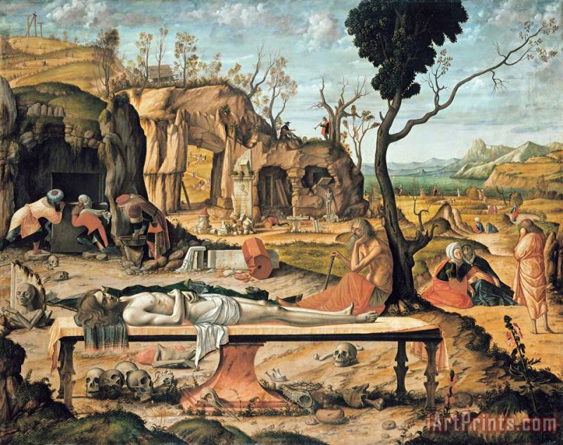 Preparation of Christ's Tomb painting - Vittore Carpaccio Preparation of Christ's Tomb Art Print