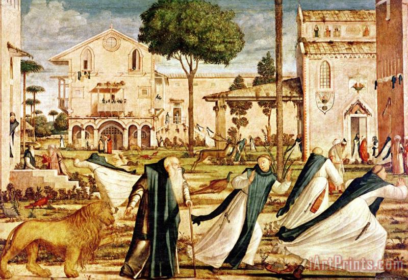 Vittore Carpaccio St. Jerome And Lion in The Monastery Art Painting