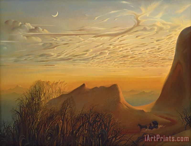 Anticipation of a Night's Shelter painting - Vladimir Kush Anticipation of a Night's Shelter Art Print