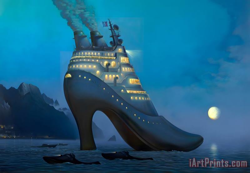 Cruise of Cinderella painting - Vladimir Kush Cruise of Cinderella Art Print